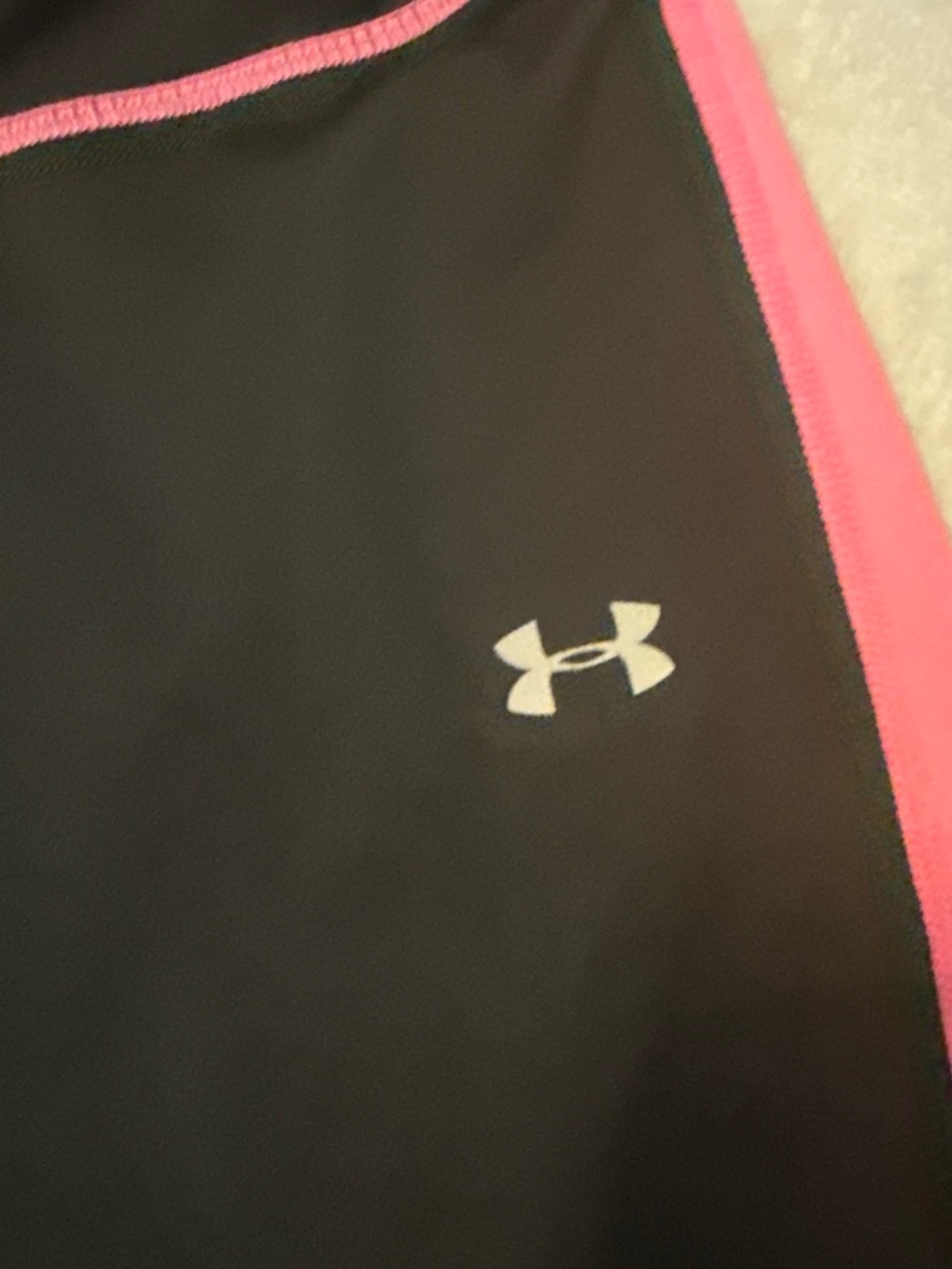 Under Armour Black Leggings with Pink Trim